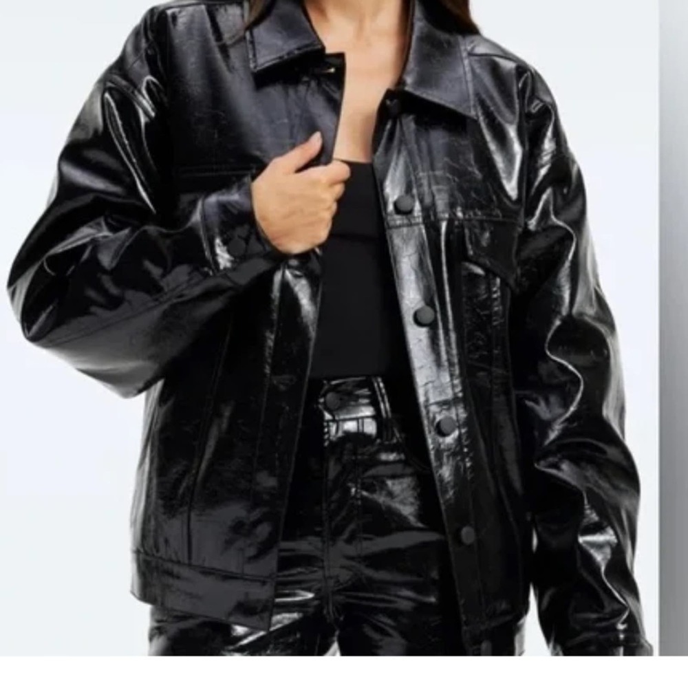 Good American Faux Leather Jacket